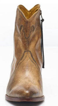 Free People Women's New Frontier Western Boot in distressed tan 1 - women's shoe - detail view