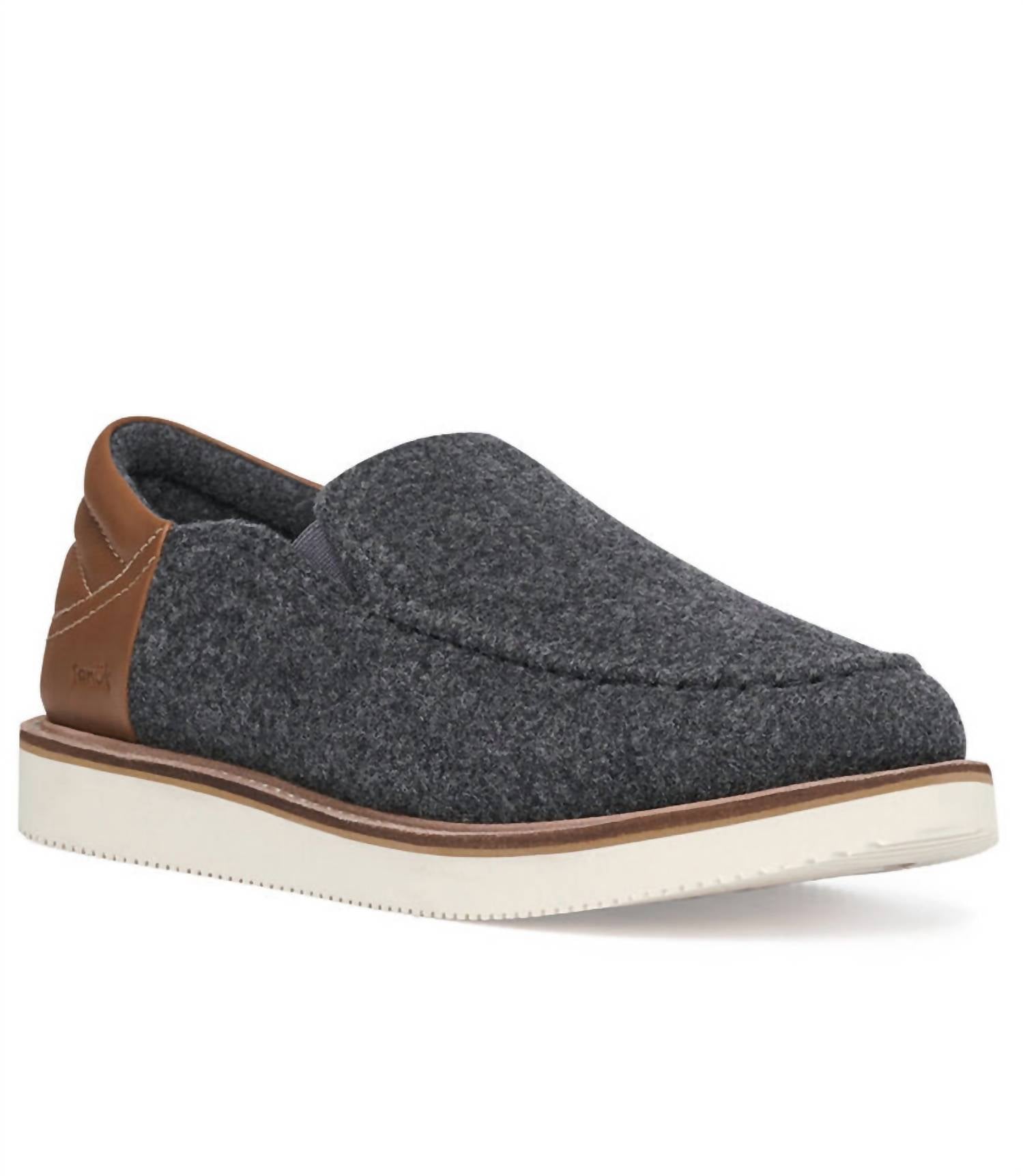 SANUK Men's Cool Vibe Low Sm Wool Shoes in dark grey - men's loafer