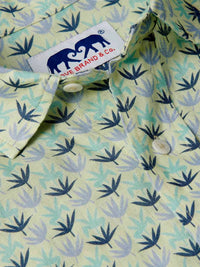 Lover Brand Fashion Men's Abaco Linen Shirt in palm sugar - men's shirt - detail view