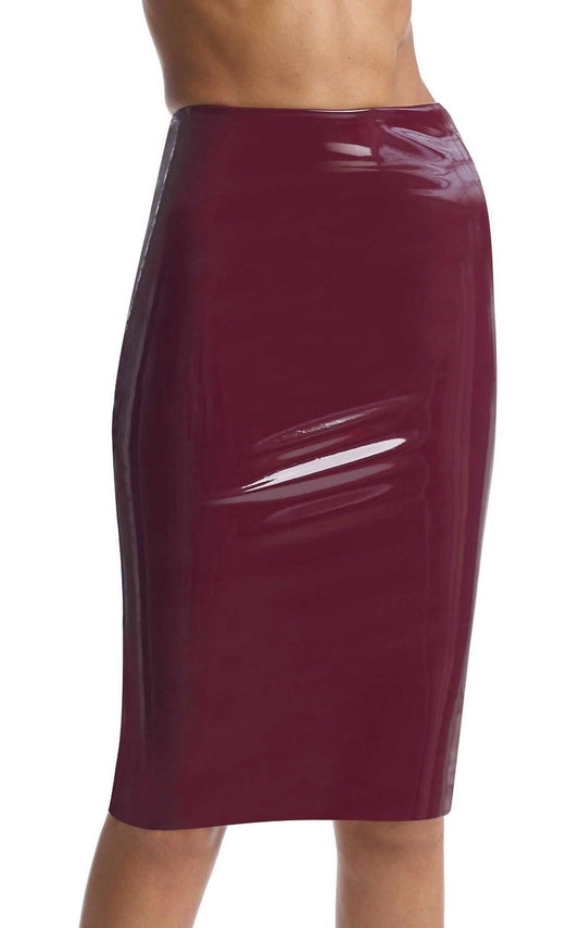 Commando - Faux Patent Leather Midi Skirt