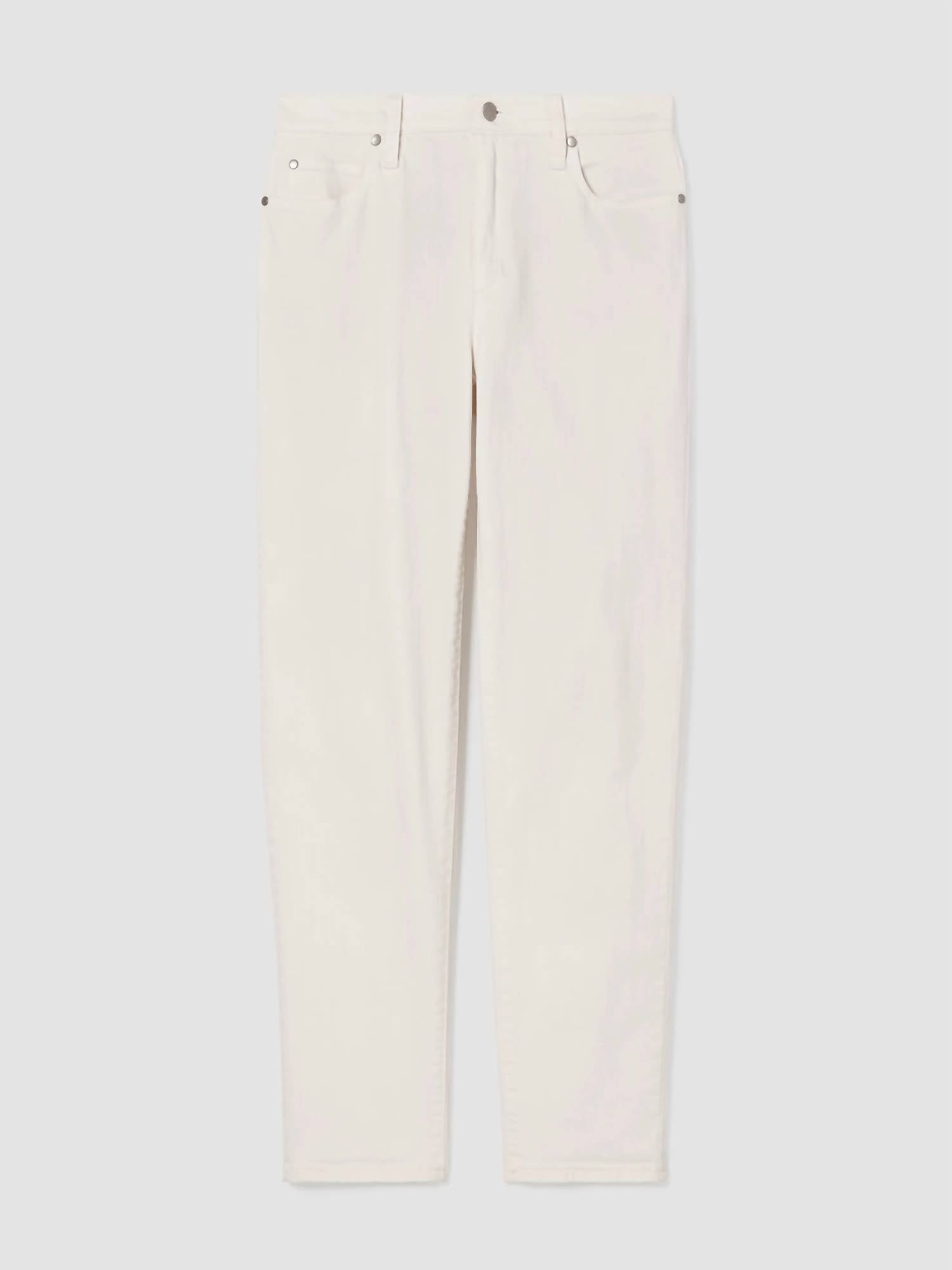 Eileen Fisher - High Waisted Straight Ankle Jeans