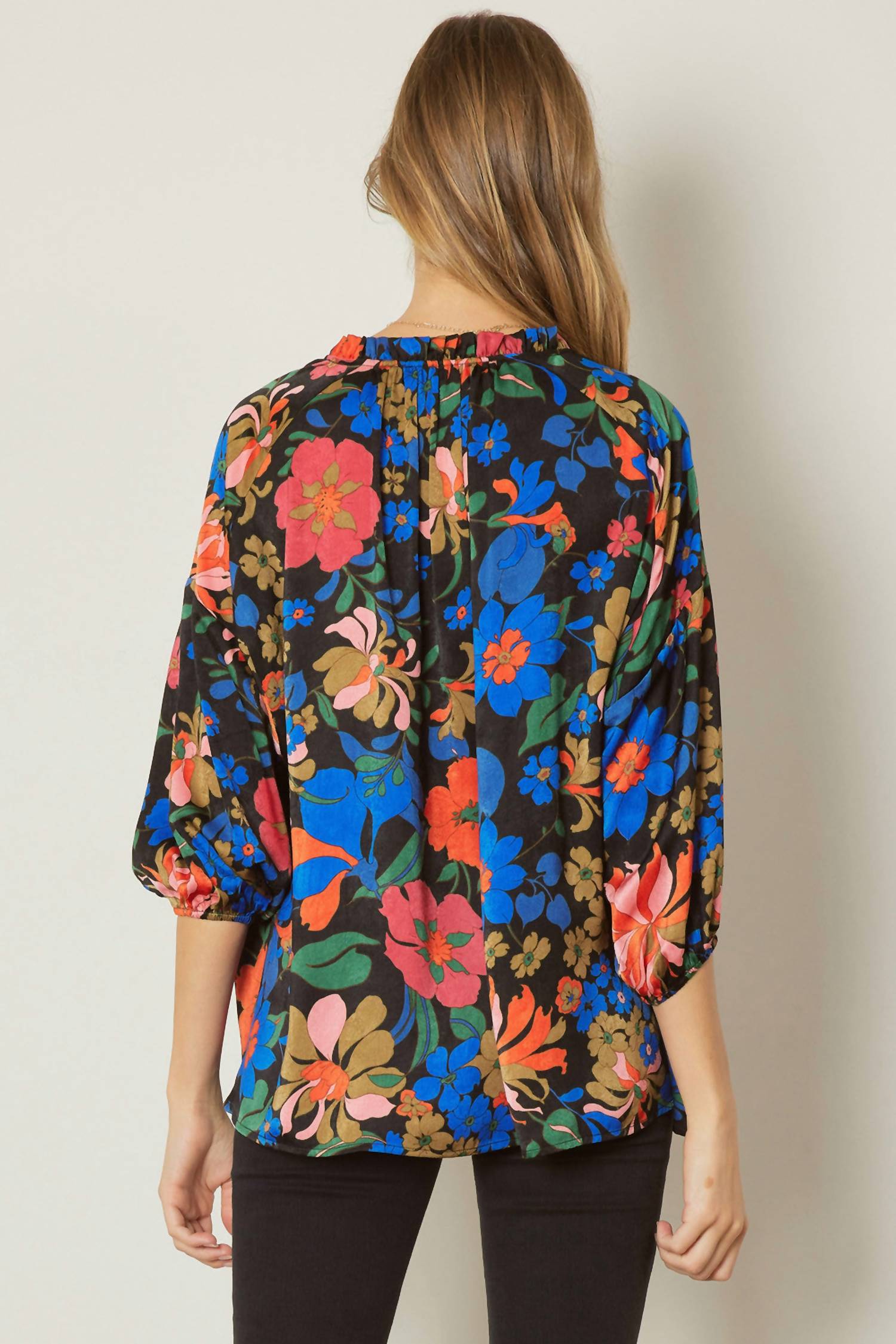 Entro - Bold Floral Print Top