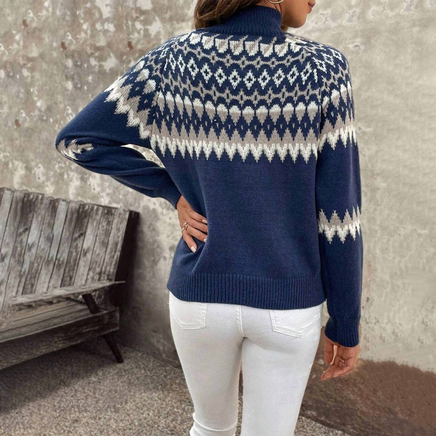 Masyal - Knitted High Neck Sweater