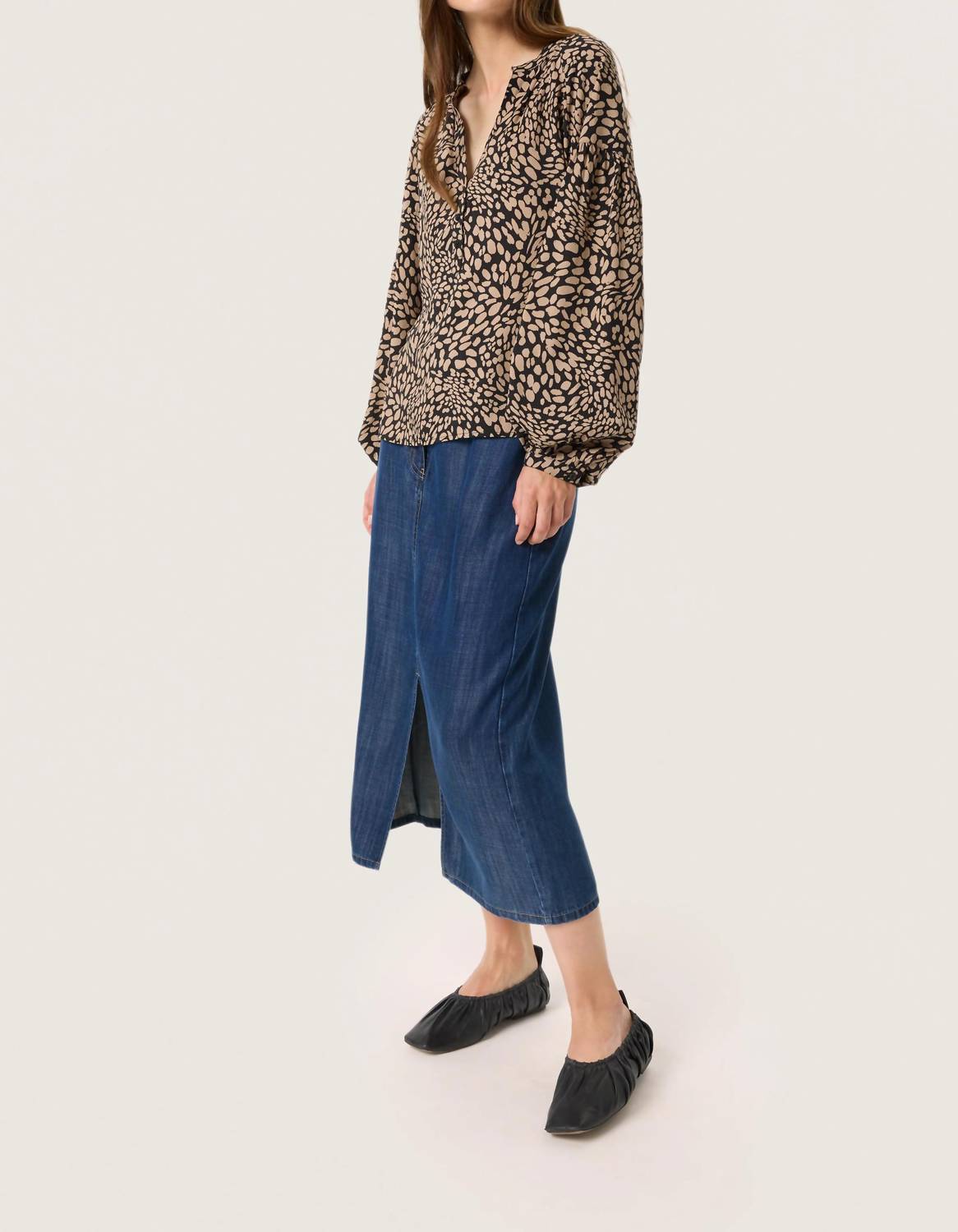 Soaked In Luxury - Naya Casual Fit Long Sleeve Blouse