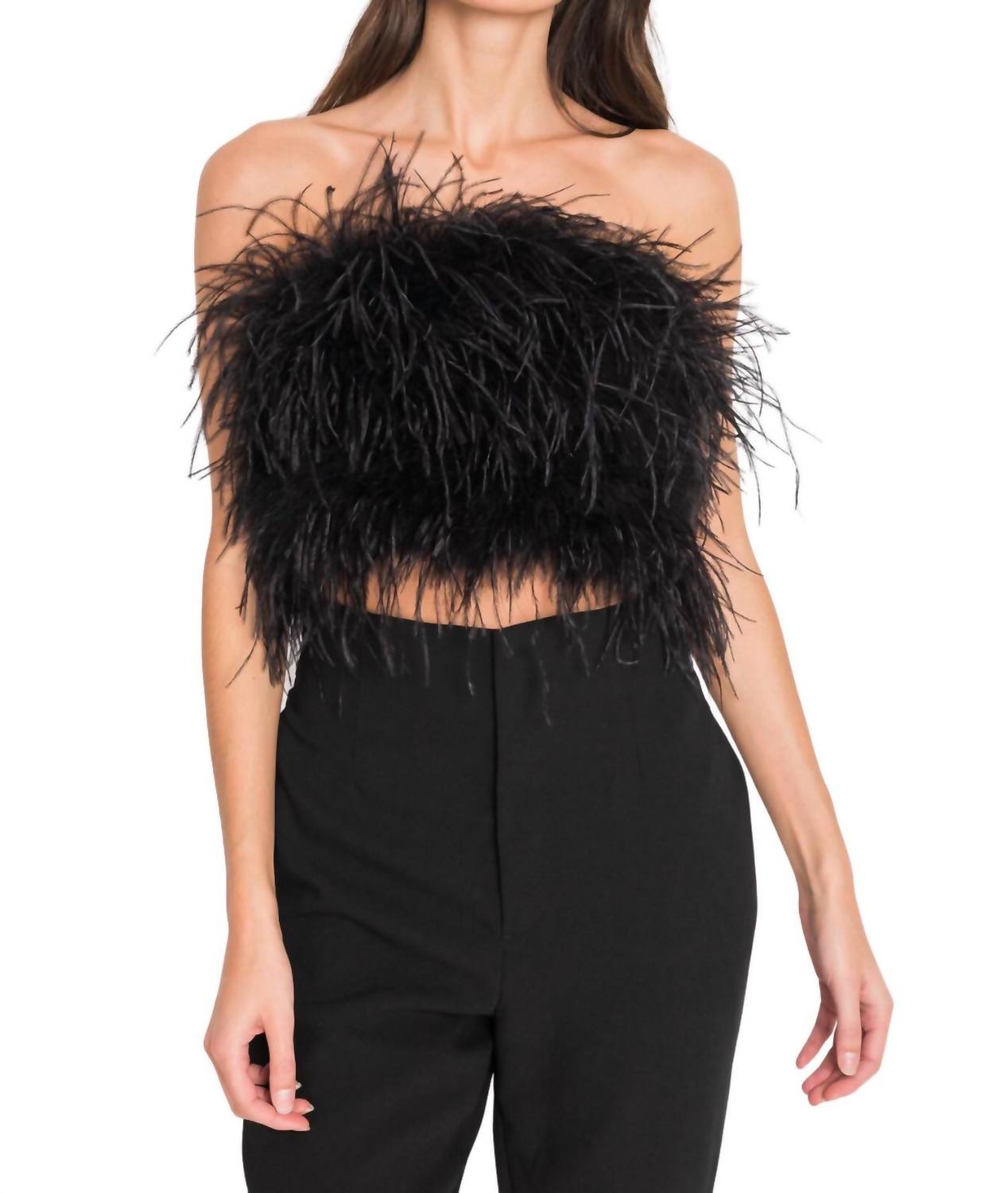 Lamarque - Zaina Feather Bustier Top