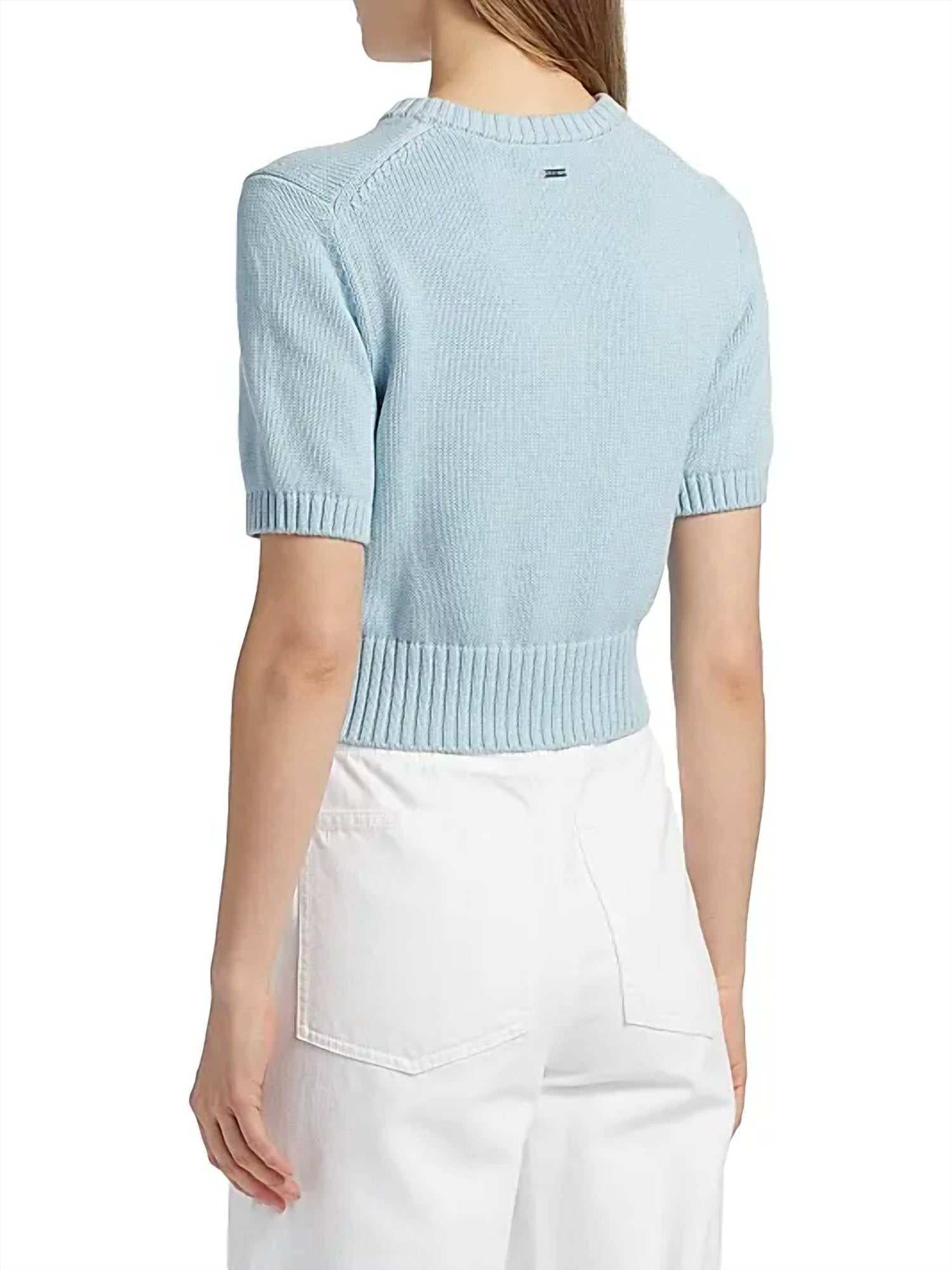 TOCCIN Elsie Sweater in light blue - women's sweater - alternate view