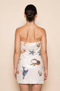 Fore Collection - Beach Strapless Sequin Mini Dress