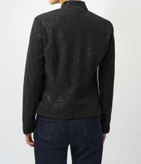 Joseph Ribkoff - Faux Suede Fitted Moto Jacket