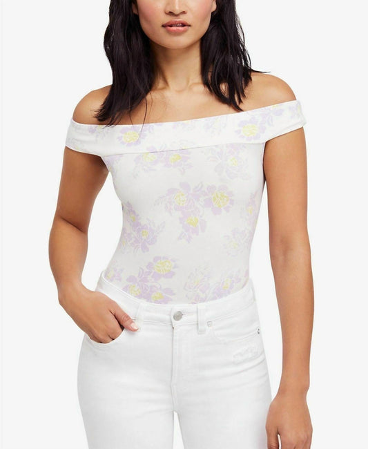 Free People - SO MUCH Stretch Flowers Off Shoulder Bodysuit