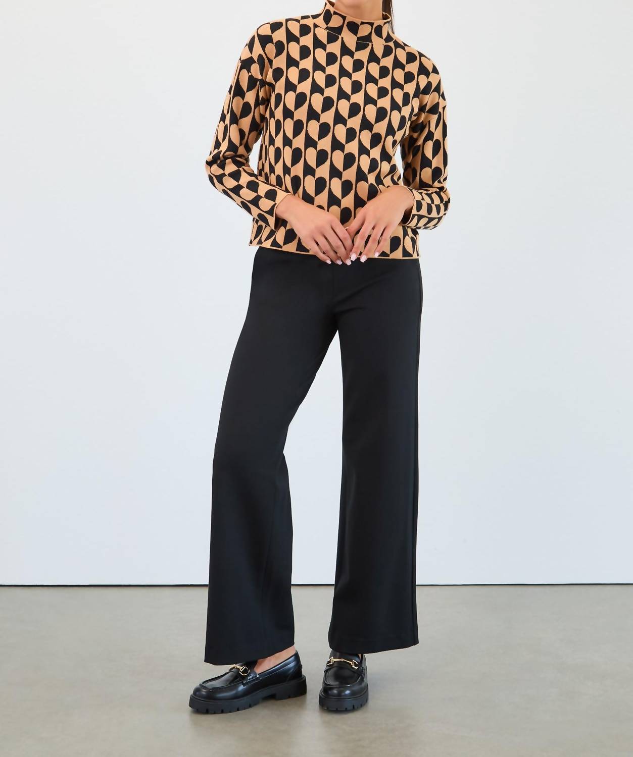 Fdj - Mock Neck Jacquard Sweater