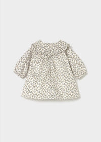 Mayoral - Girls Printed Floral Velvet Dress