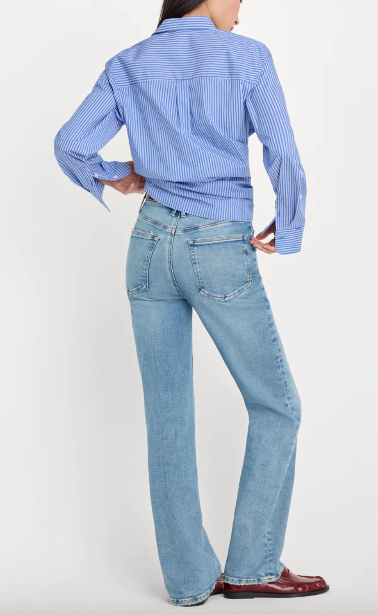 Good American - Soft Tech Good True Straight Jeans