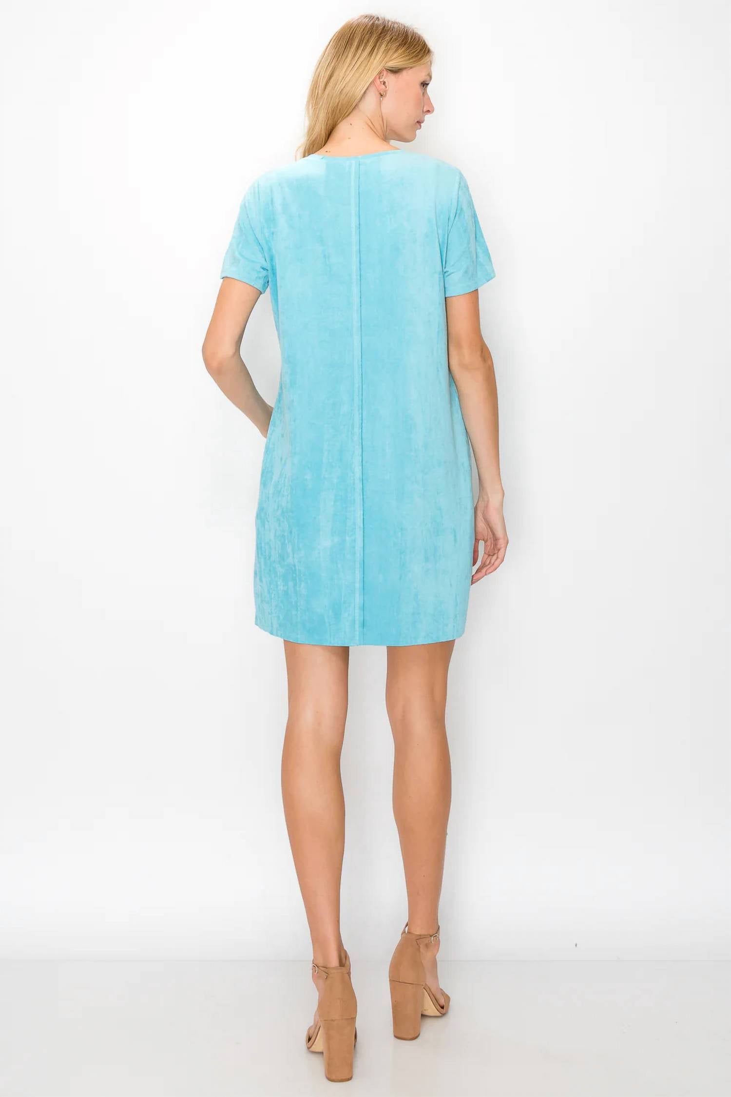Joh - Audrey Suede V-neck Dress With Pockets