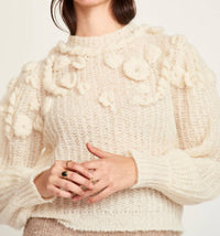 Mirth Moritz Embroidered Pullover Sweater in alabaster 1 - women's sweater - view 4