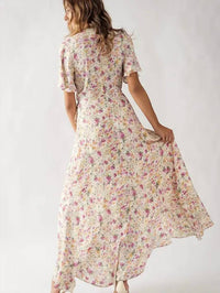 Urban Daizy - Floral Asymmetrical Wrap Maxi Dress