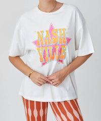 Baevely By Wellmade - Nashville Graphic Short Sleeve Tee