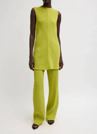 Tibi - Plisse Bias Short Tunic Dress