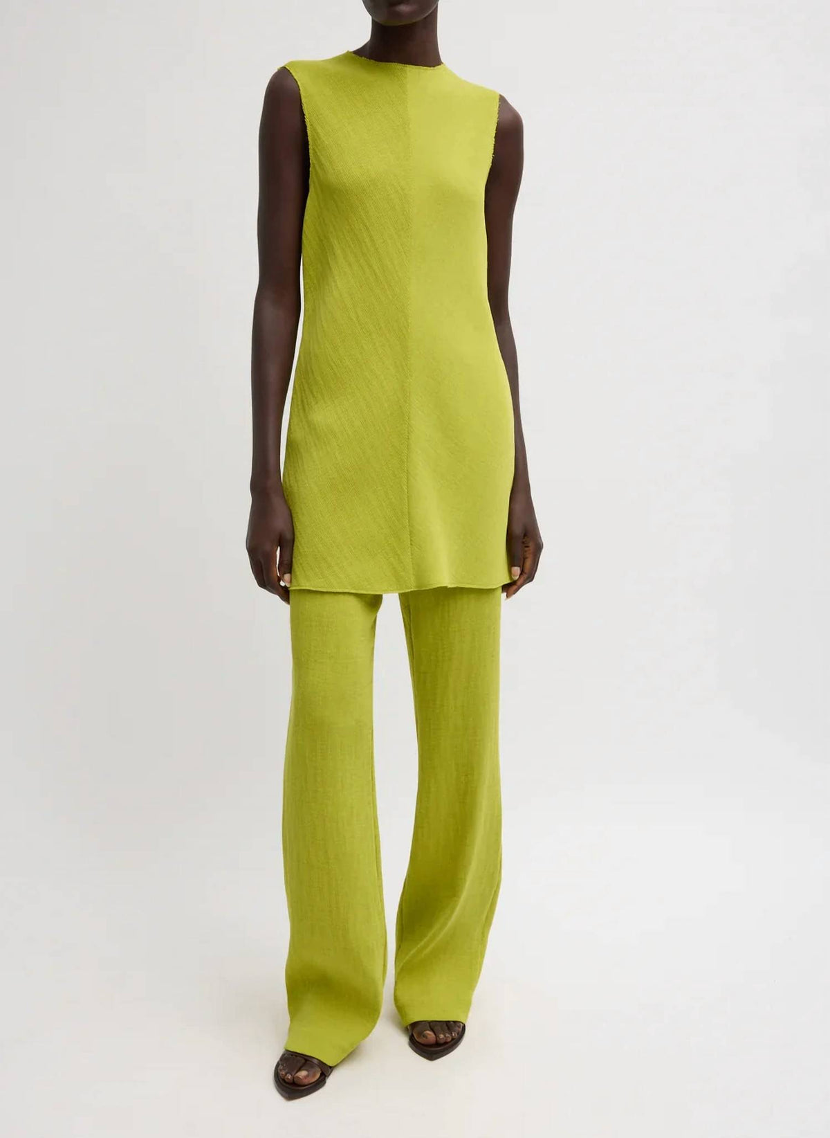 Tibi - Plisse Bias Short Tunic Dress