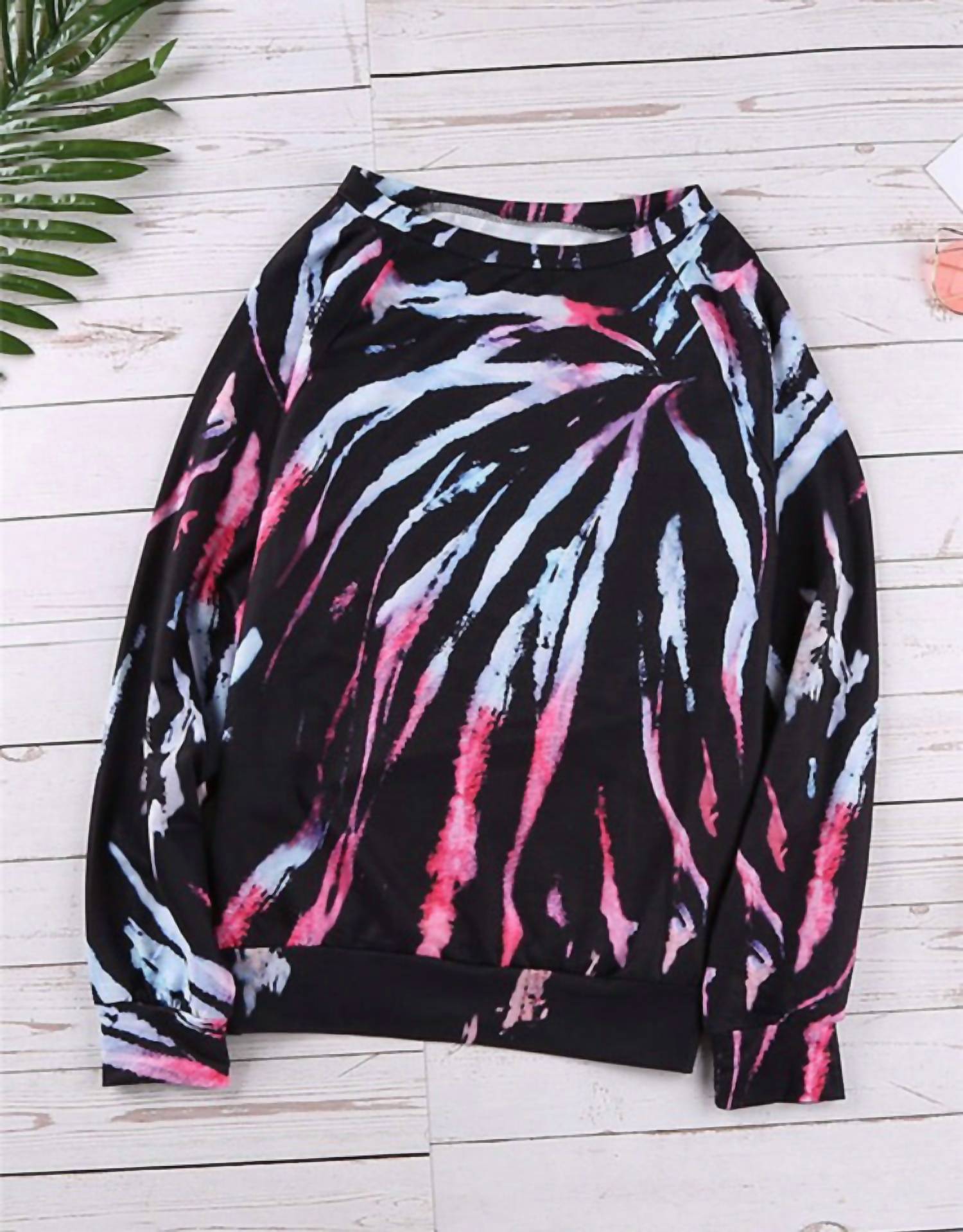 Full Time Purchase Valerie Tie Dye Top in multi - women's long sleeve top - view 4