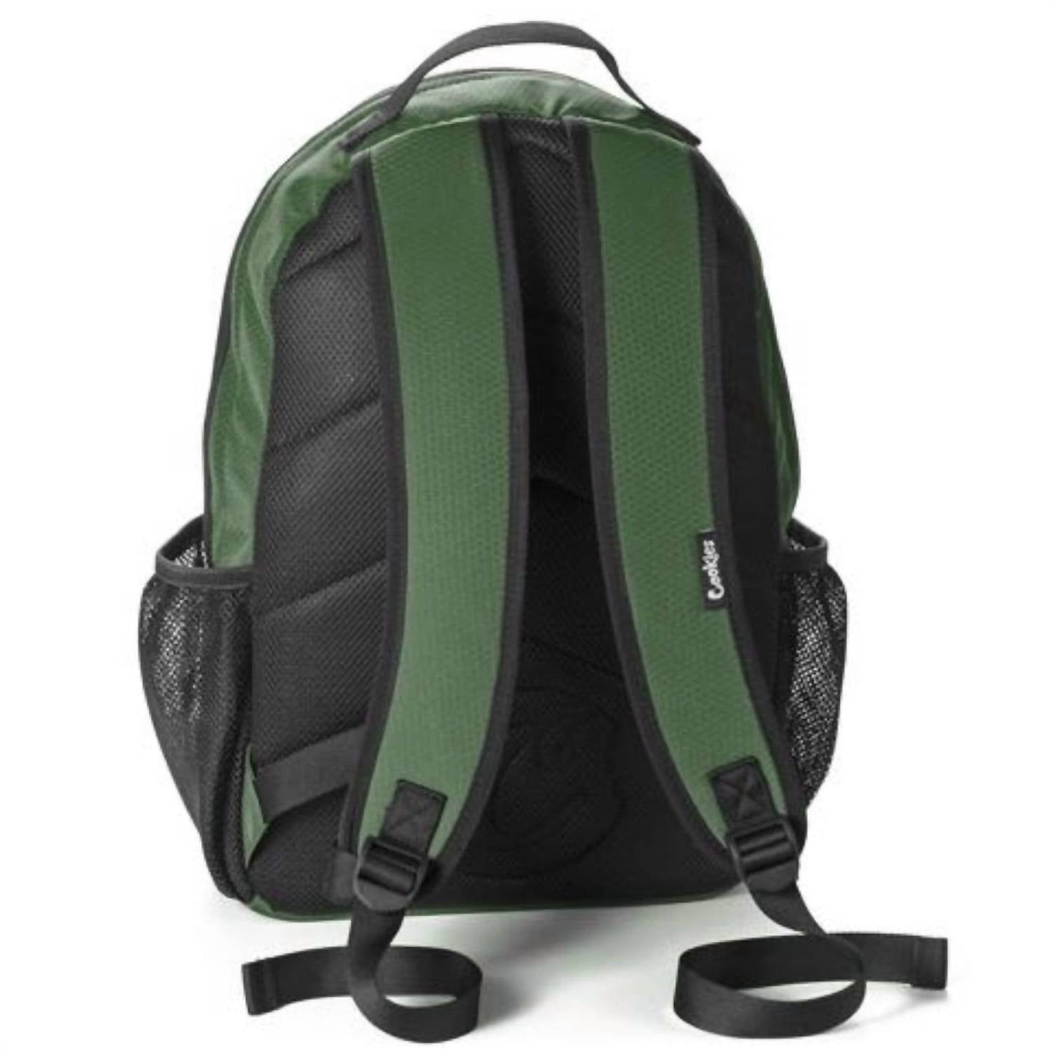 Cookies Men's Ripstop Nylon Backpack in olive - men's bag - detail view