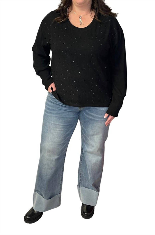 Democracy - Rhinestone Knit Top