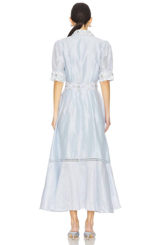 La Fuori - Puff Silk Linen Sequins Dress