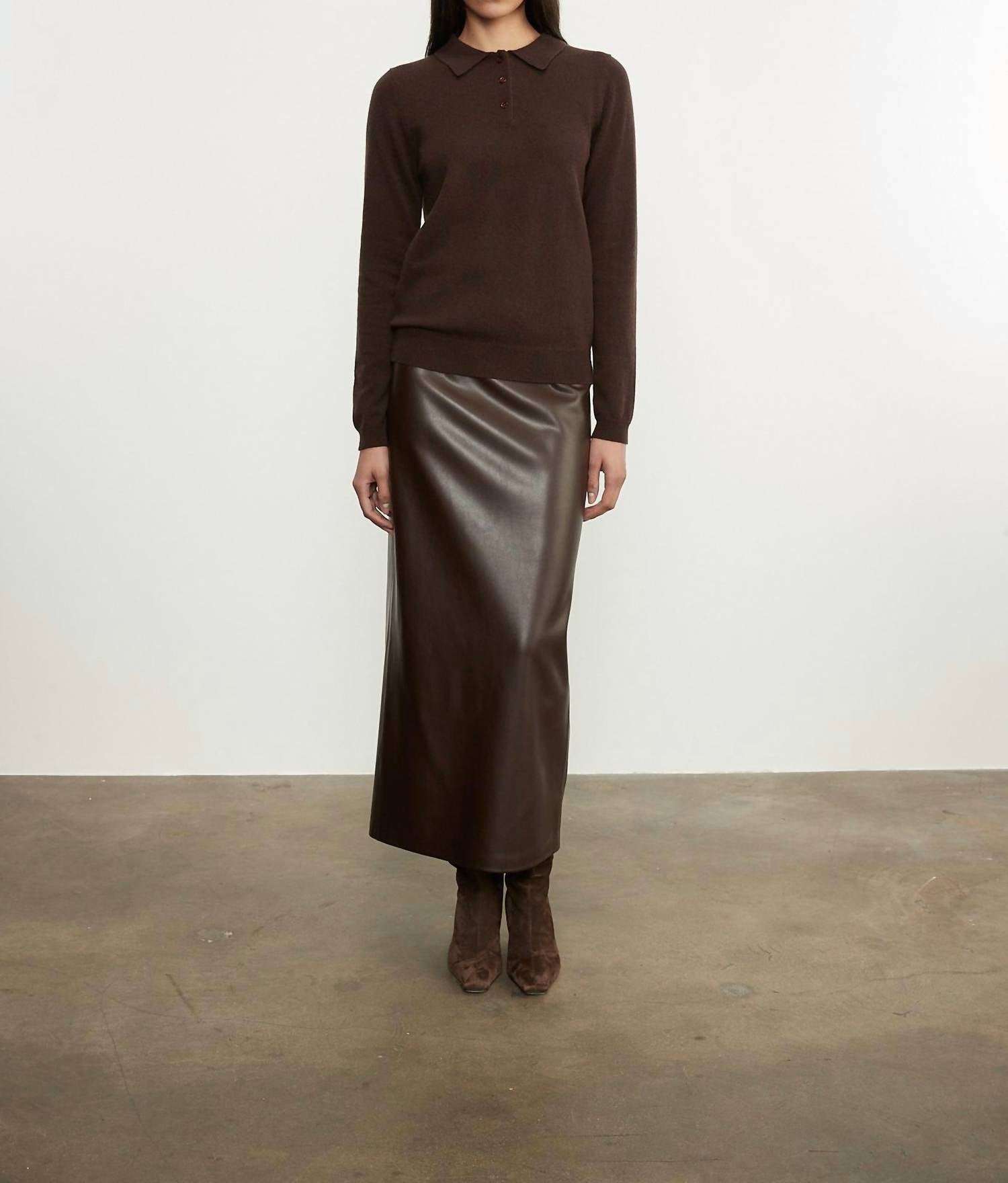 Enza Costa - KNIT CASHMERE POLO SWEATER