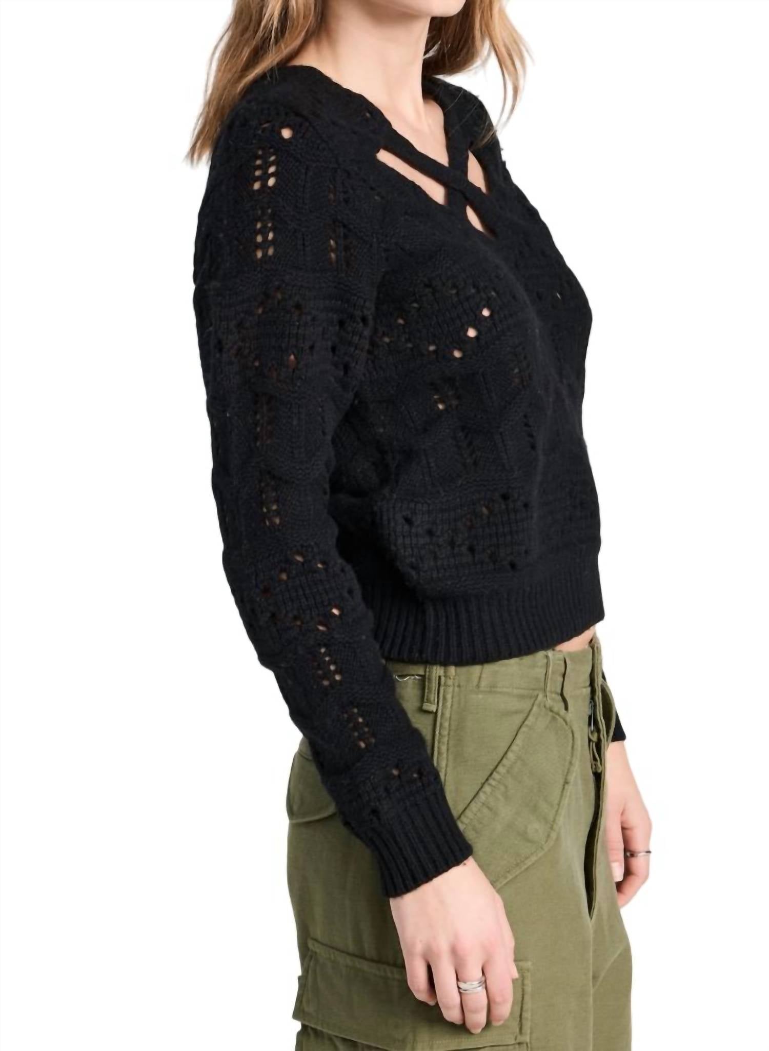 Sea - COLE CABLE KNIT CUT OUT SWEATER