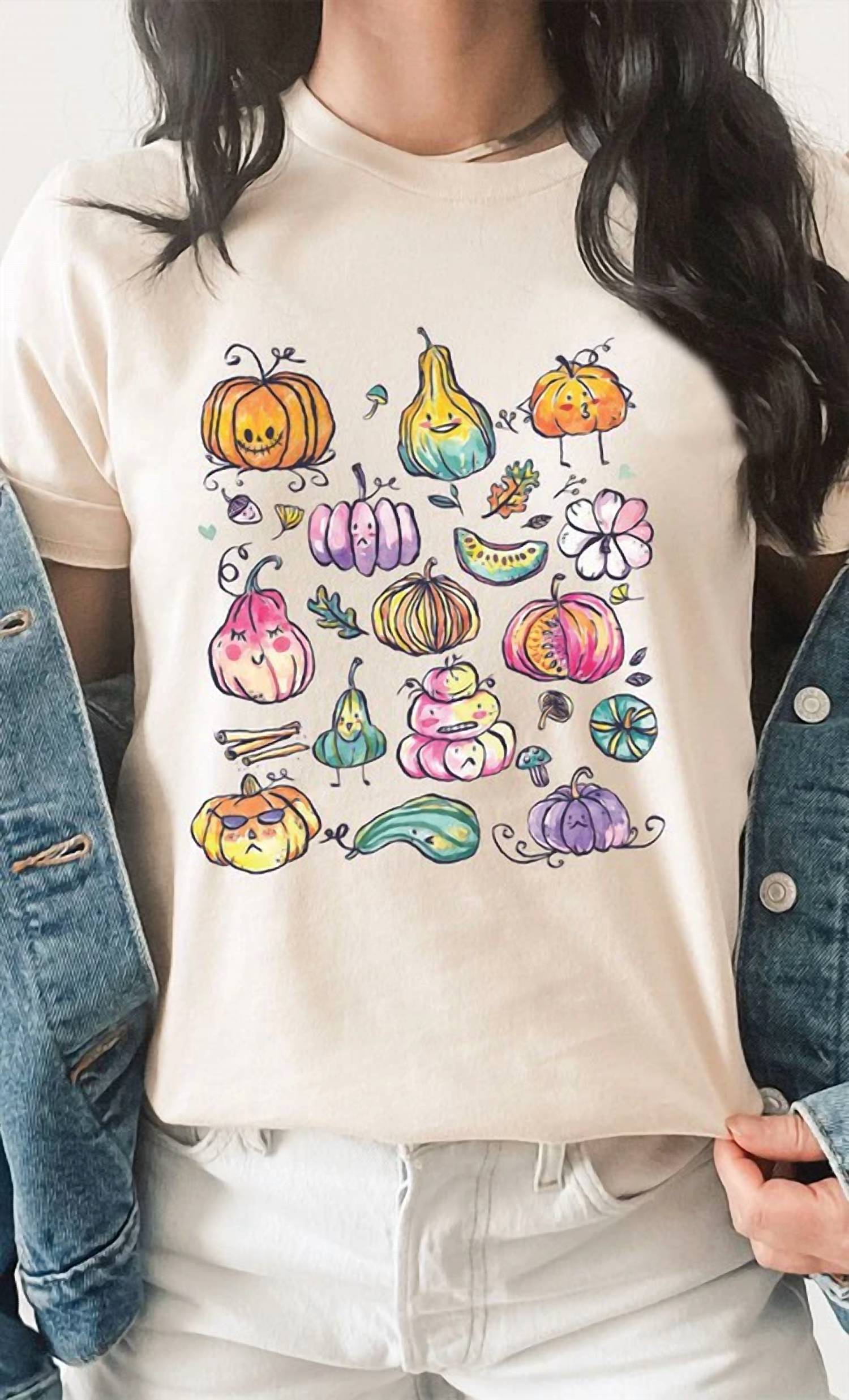 Glittering South - Colorful Pumpkin Gourd Fall Graphic Tee