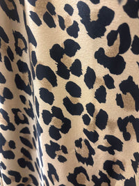 KLd. Signature Polyester Maxi Skirt in leopard - women's skirt - detail view