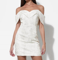 Adelyn Rae - Alice Off Shoulder Jacquard Mini Dress