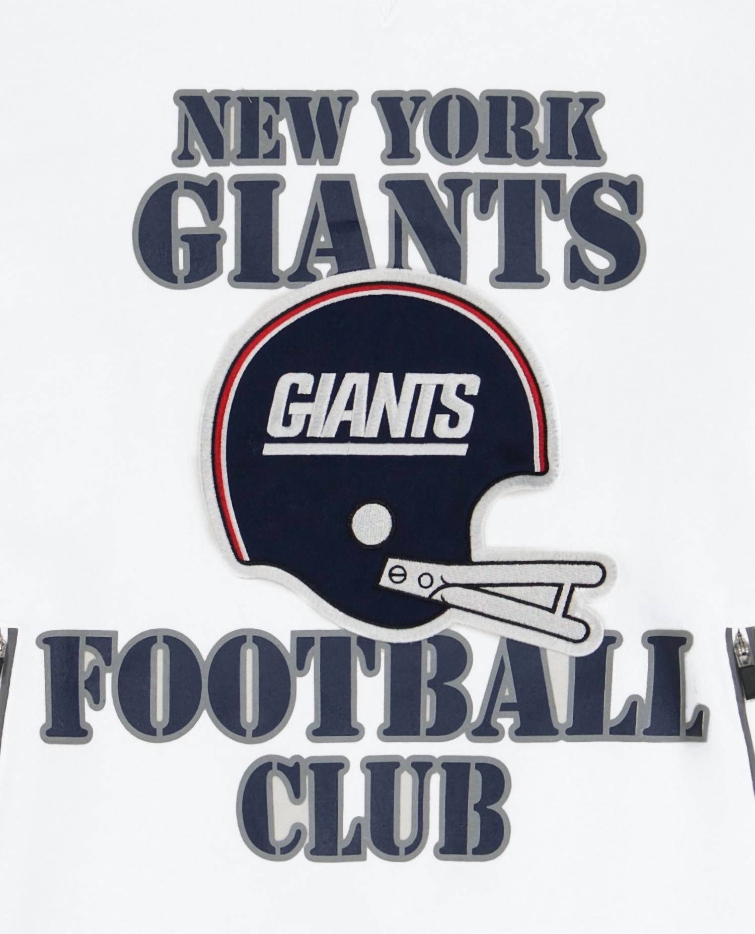Starter - Men's New York Giants Crew Neck Sweatshirt With Zip Pockets