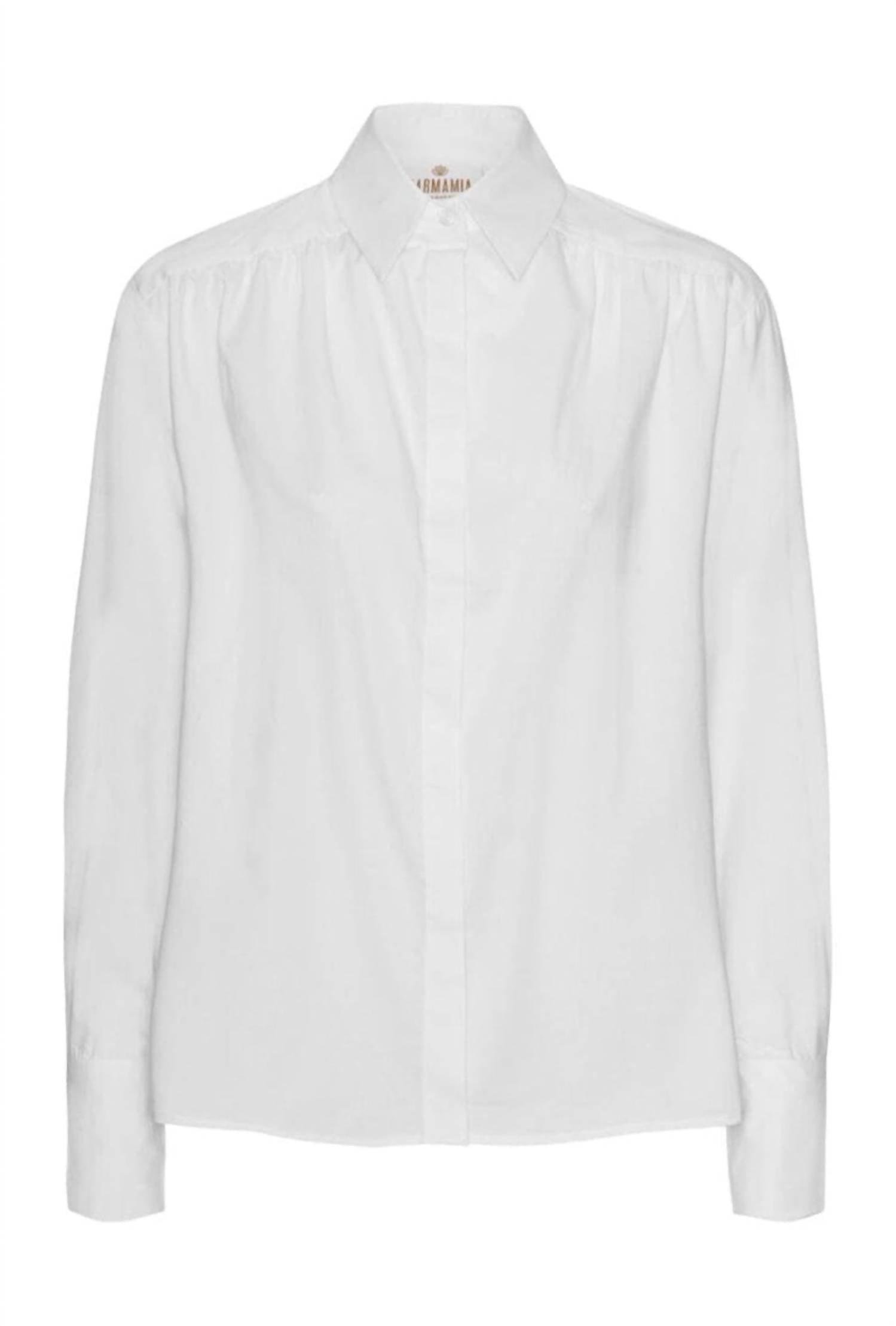 Karmamia Women's Augusta Shirt in cloud white - women's shirt
