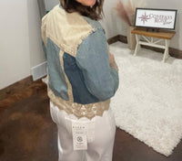 Young Threads - Boho Western Lace Trim Top