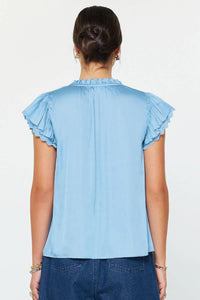 Current Air - Camilla Flutter Sleeve V-Neck Blouse