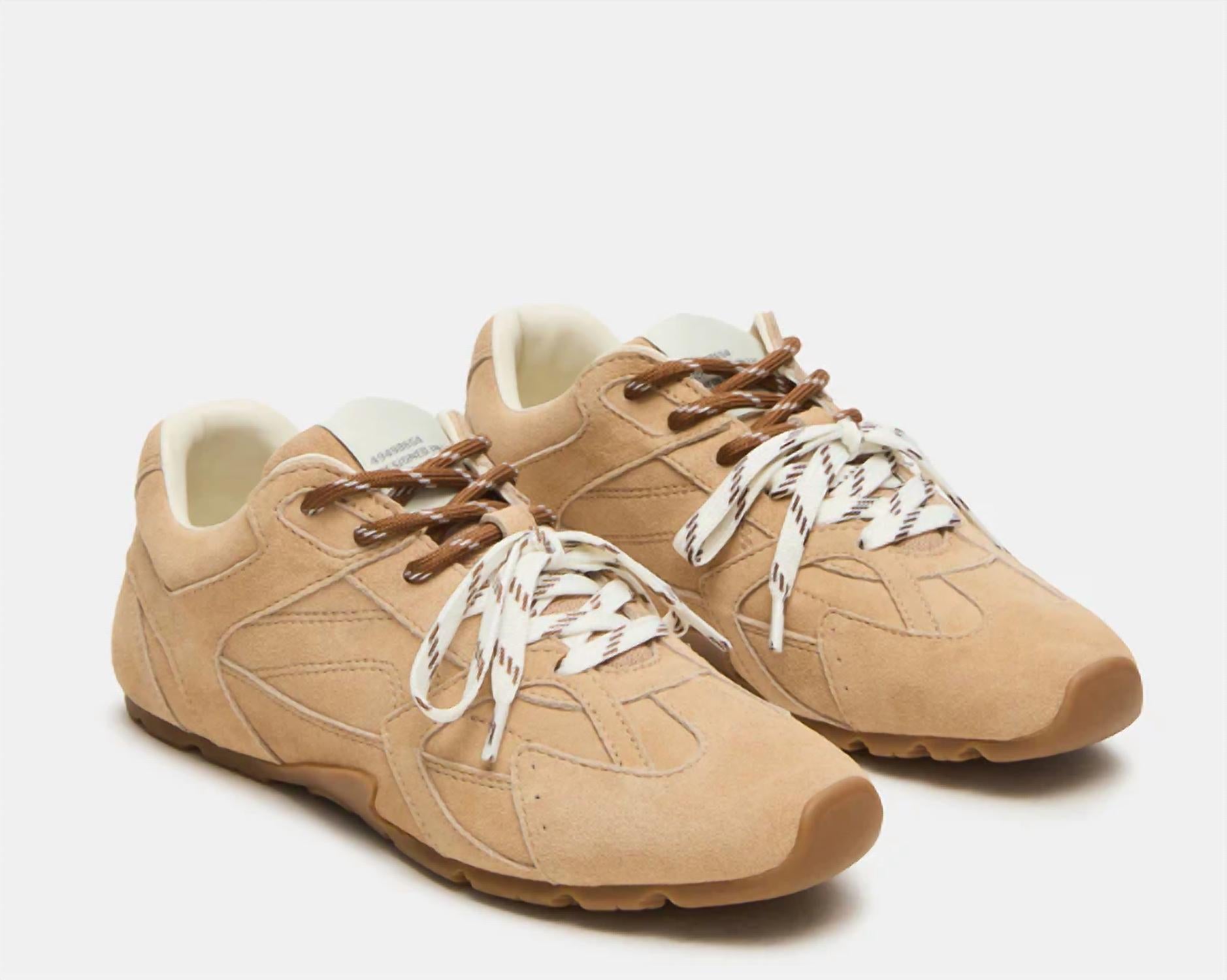 STEVE MADDEN Women's Aziel Sneaker in sand suede - women's sneaker