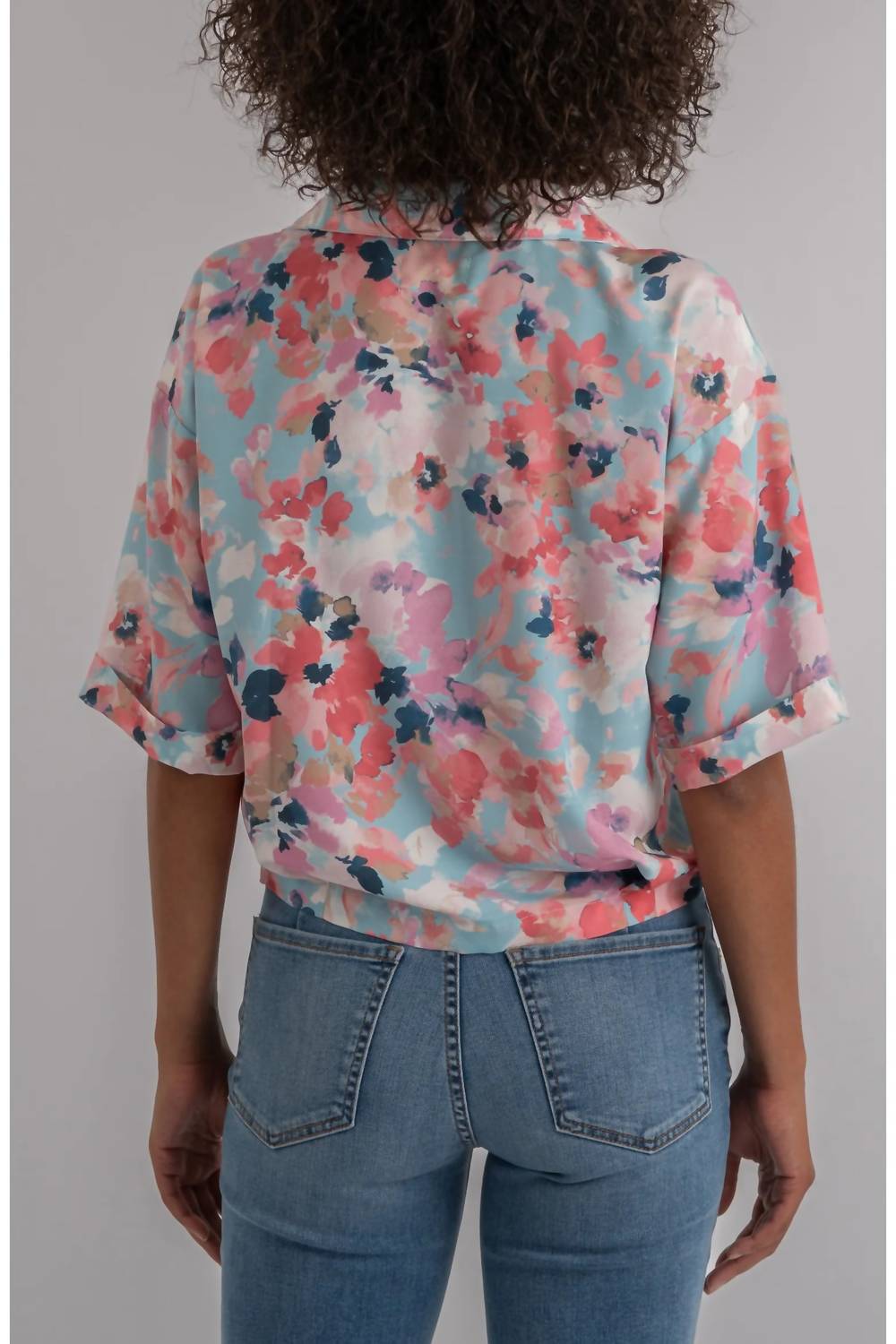 Kut From The Kloth - Donna Floral Short Sleeve Button-up Shirt