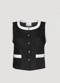 Weill - Two Toned Linen Top