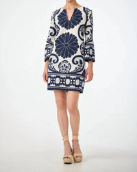 Trina Turk - Clip Jacquard 3/4 Sleeve Dress
