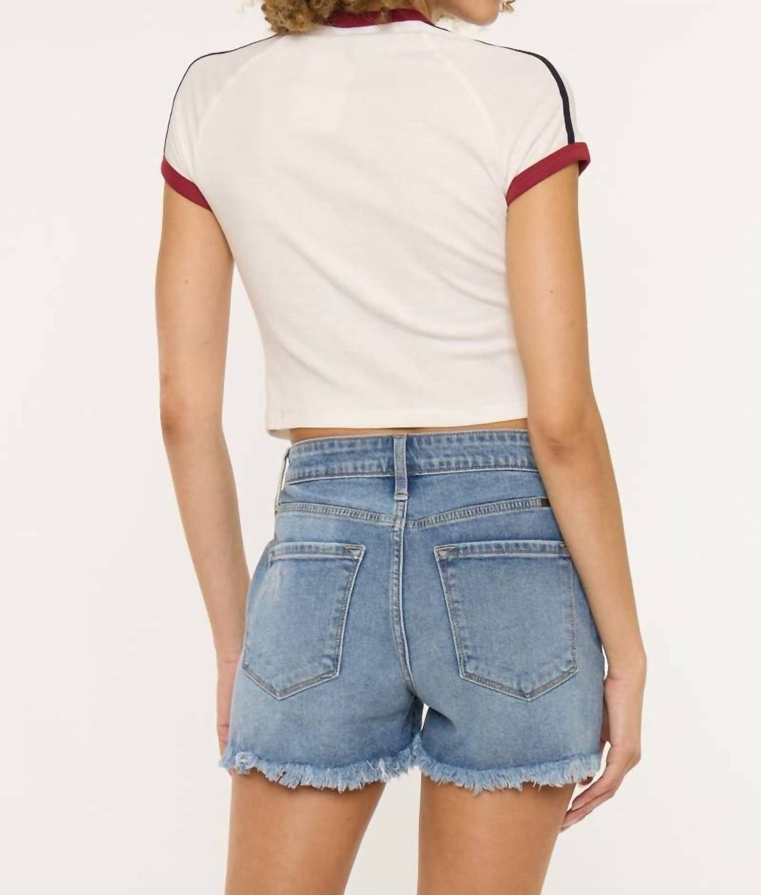 Kancan - High Rise Mom Shorts