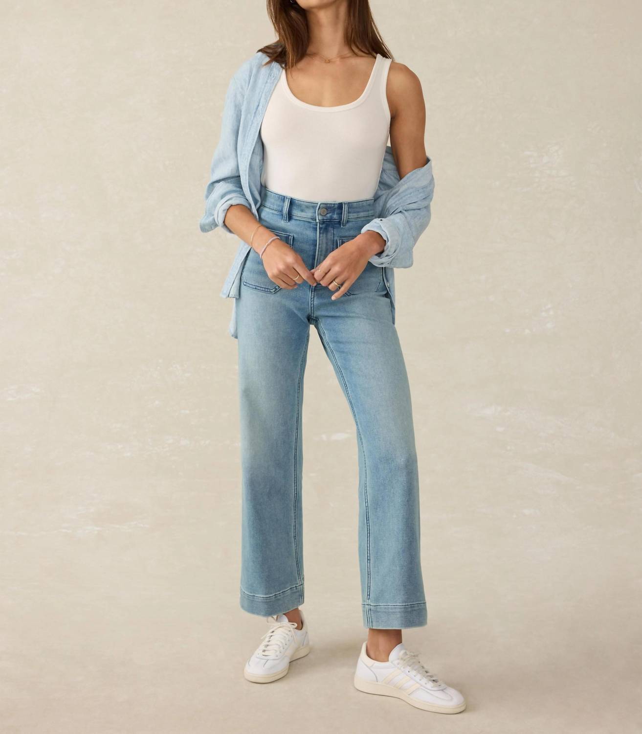 Faherty - Stretch Terry Patch Pocket Ankle Pants