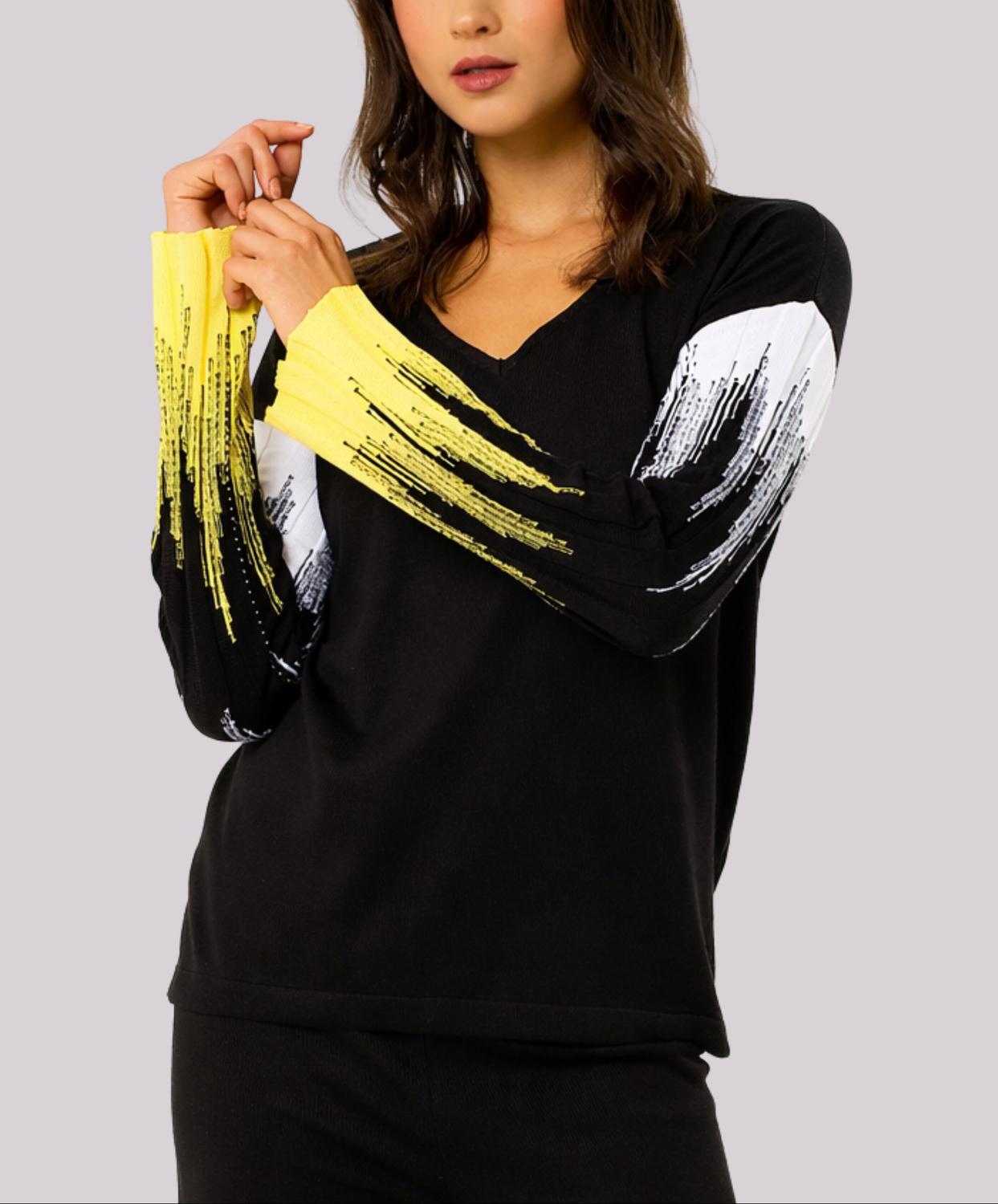 Angel Apparel - Knit Top With Ribbed Sleeves
