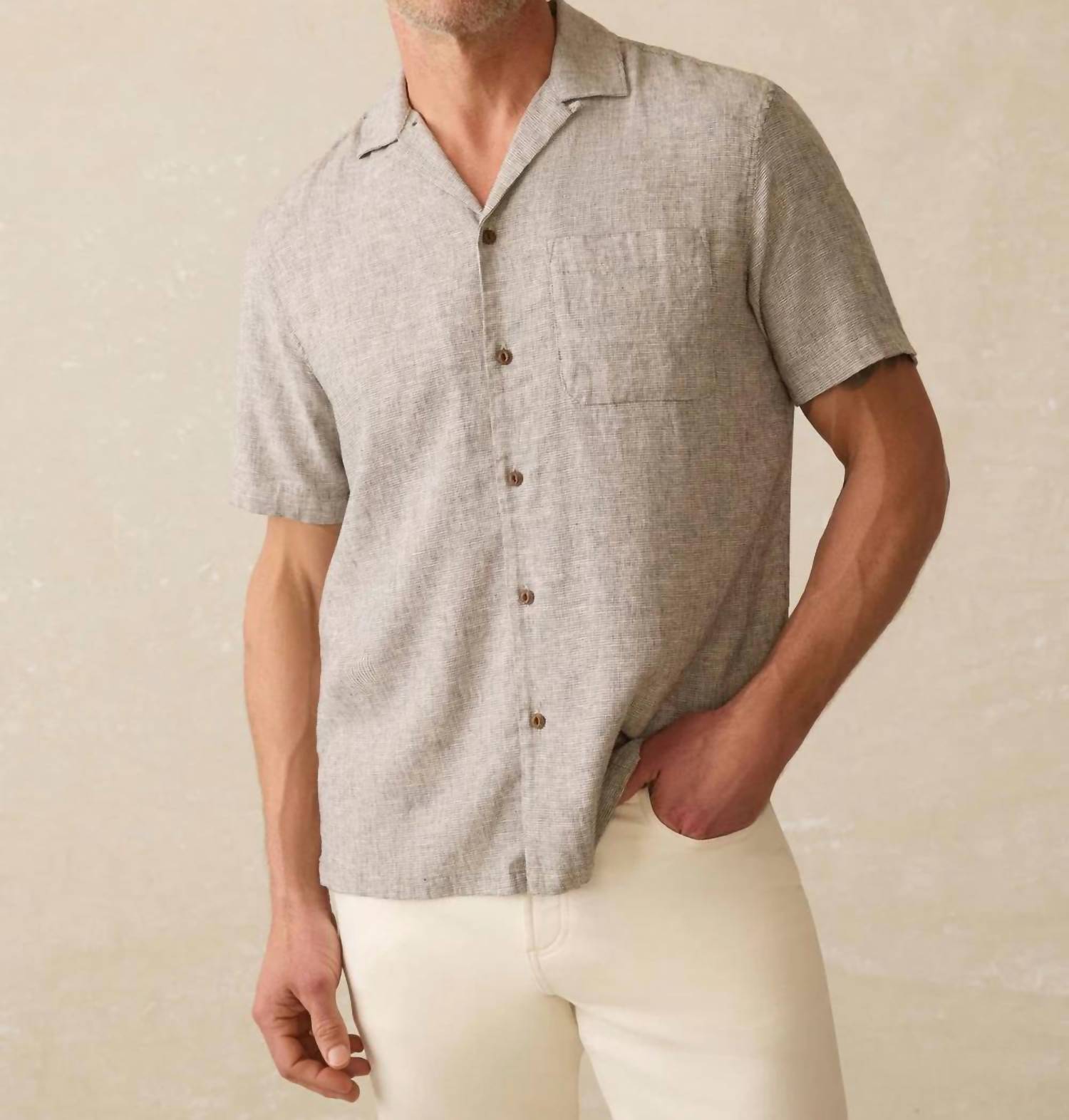 Faherty - Short-sleeve Breeze Camp Shirt