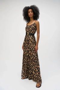 Joseph Ribkoff - Animal Print Wide Leg Jumpsuit