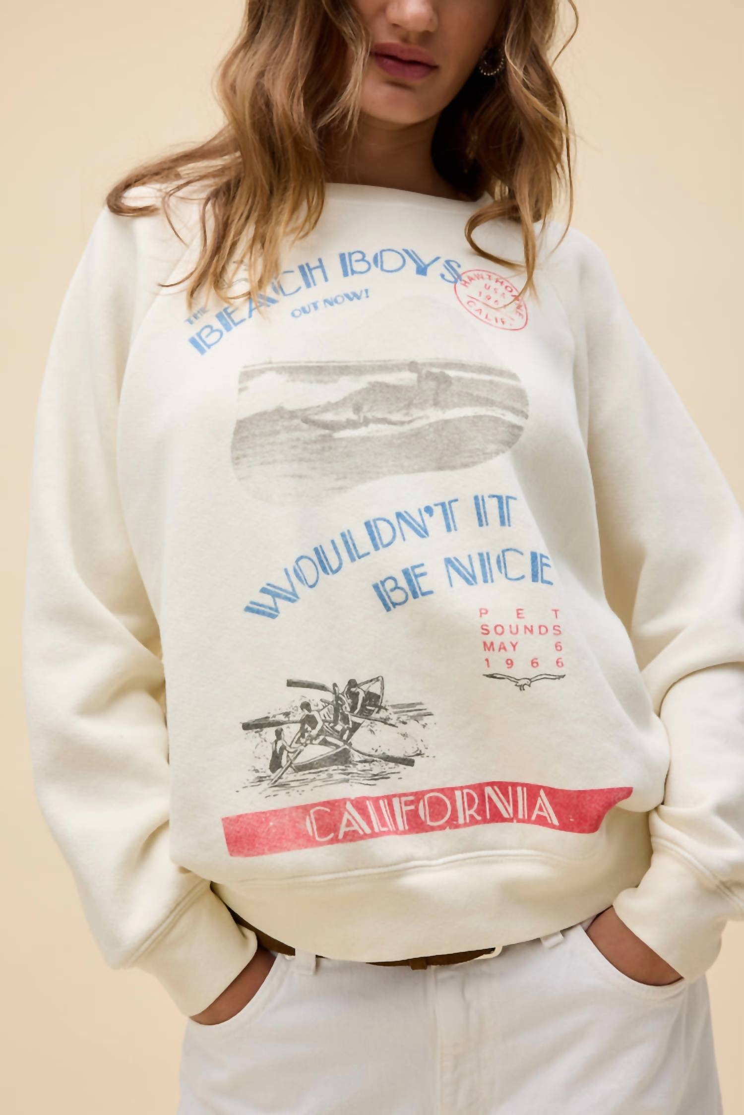 Daydreamer - The Beach Boys Wouldn't It Be Nice Vintage Raglan Sweatshirt