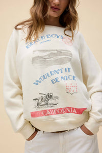Daydreamer - Beach Boys Wouldn't It Be Nice Vintage Raglan Sweatshirt