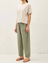 Be Cool - Vanya Linen Blend Barrel Pants