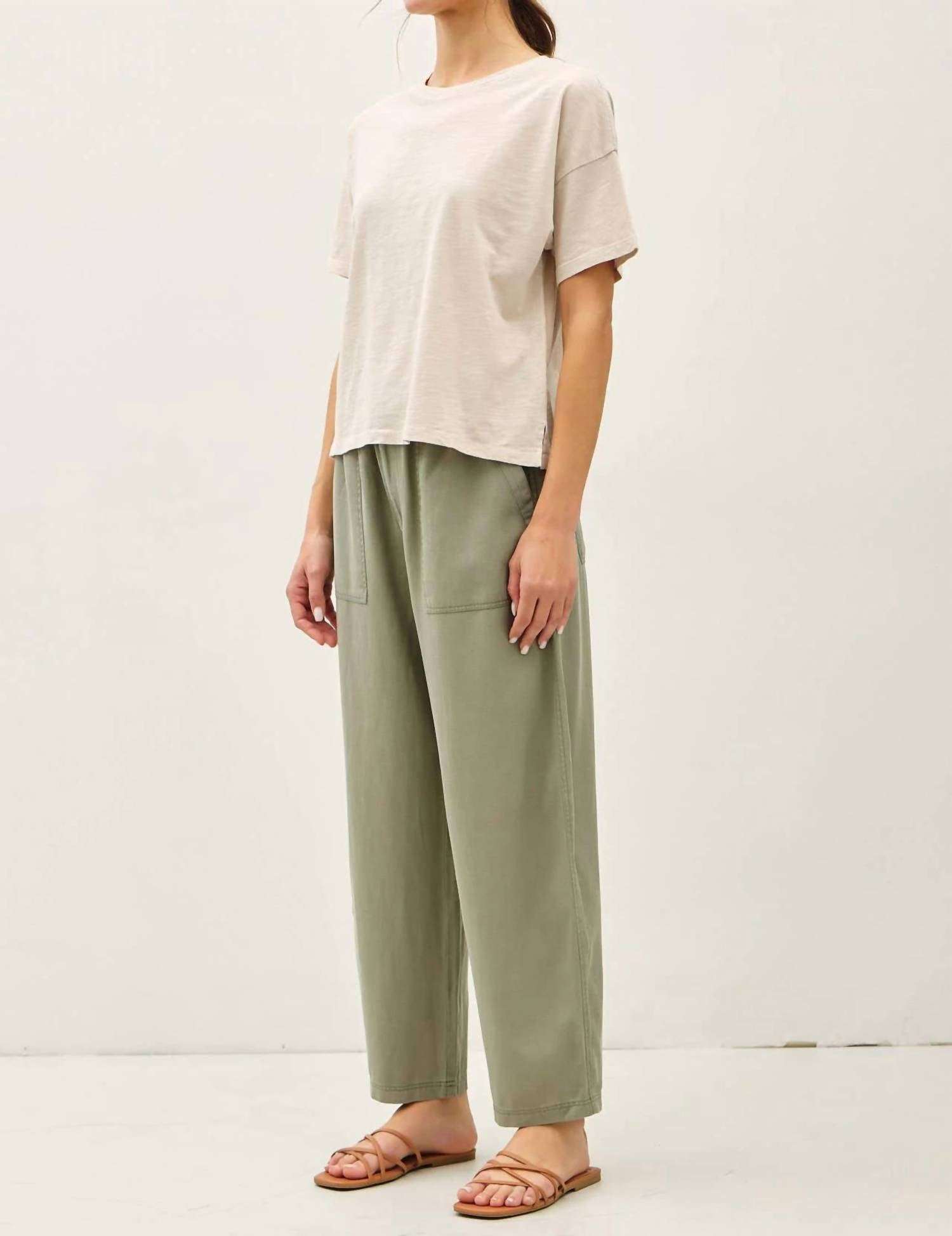 Be Cool - Vanya Linen Blend Barrel Pants