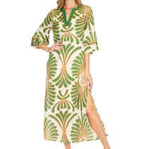 Jade - Palm Trimmed Maxi Dress