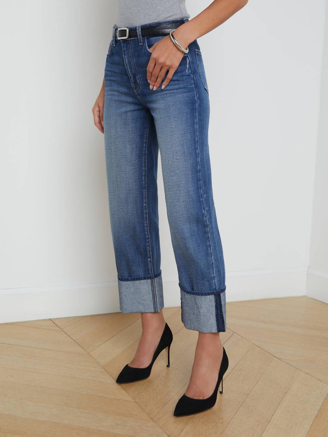 L'Agence - Leighton Cuffed Stovepipe Jean